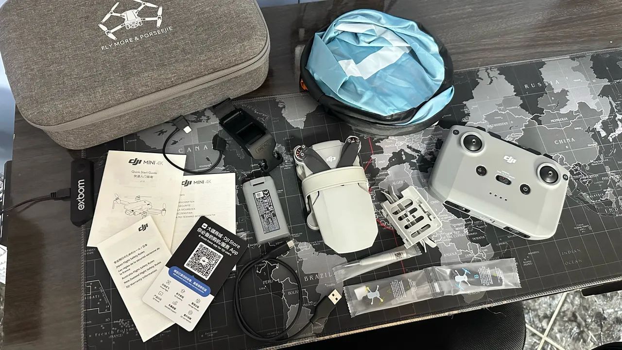 Drone DJI Mini 4K - Completo, com acessórios extras e bateria saudável