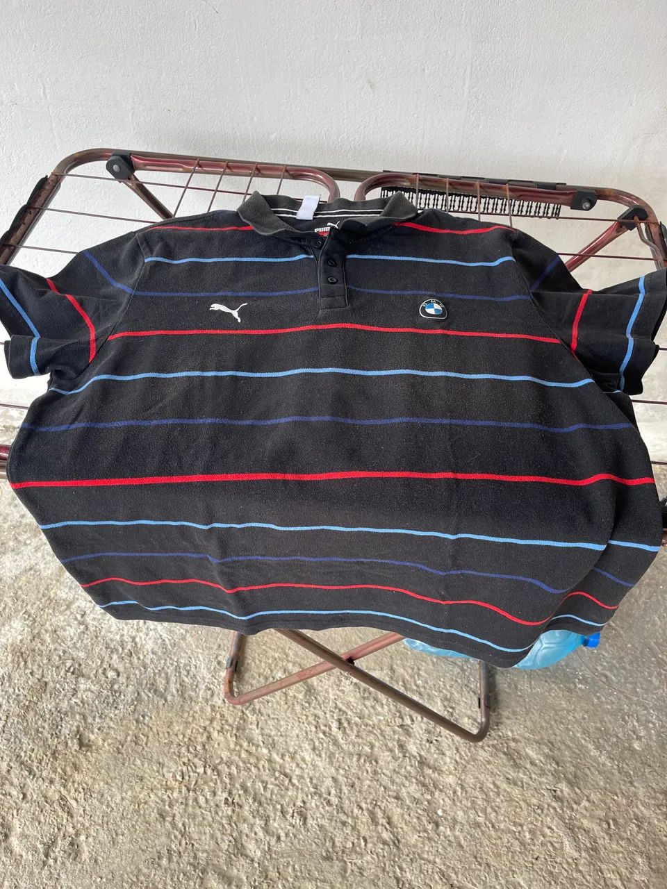 Camisa Polo Puma BMW Motorsport Striped Original - Tam GG Seminova Sem Etiqueta. - Foto 6