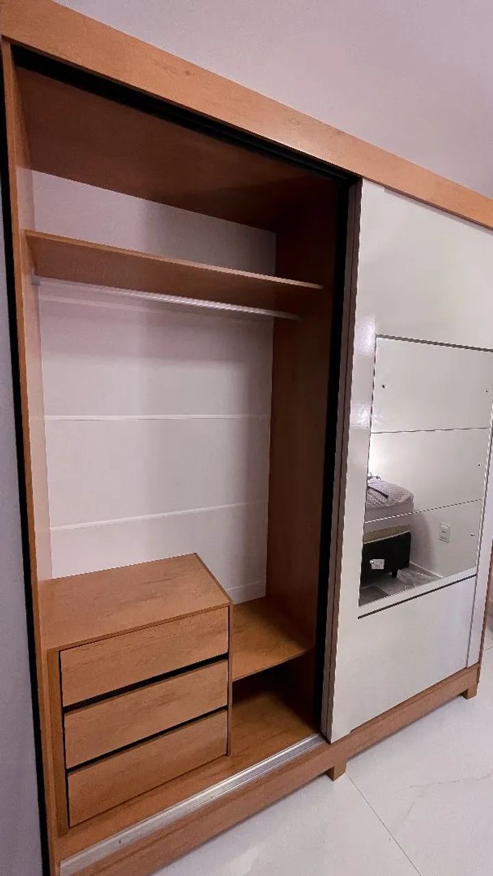 GUARDA-ROUPA CASAL COM ESPELHO - Foto 3