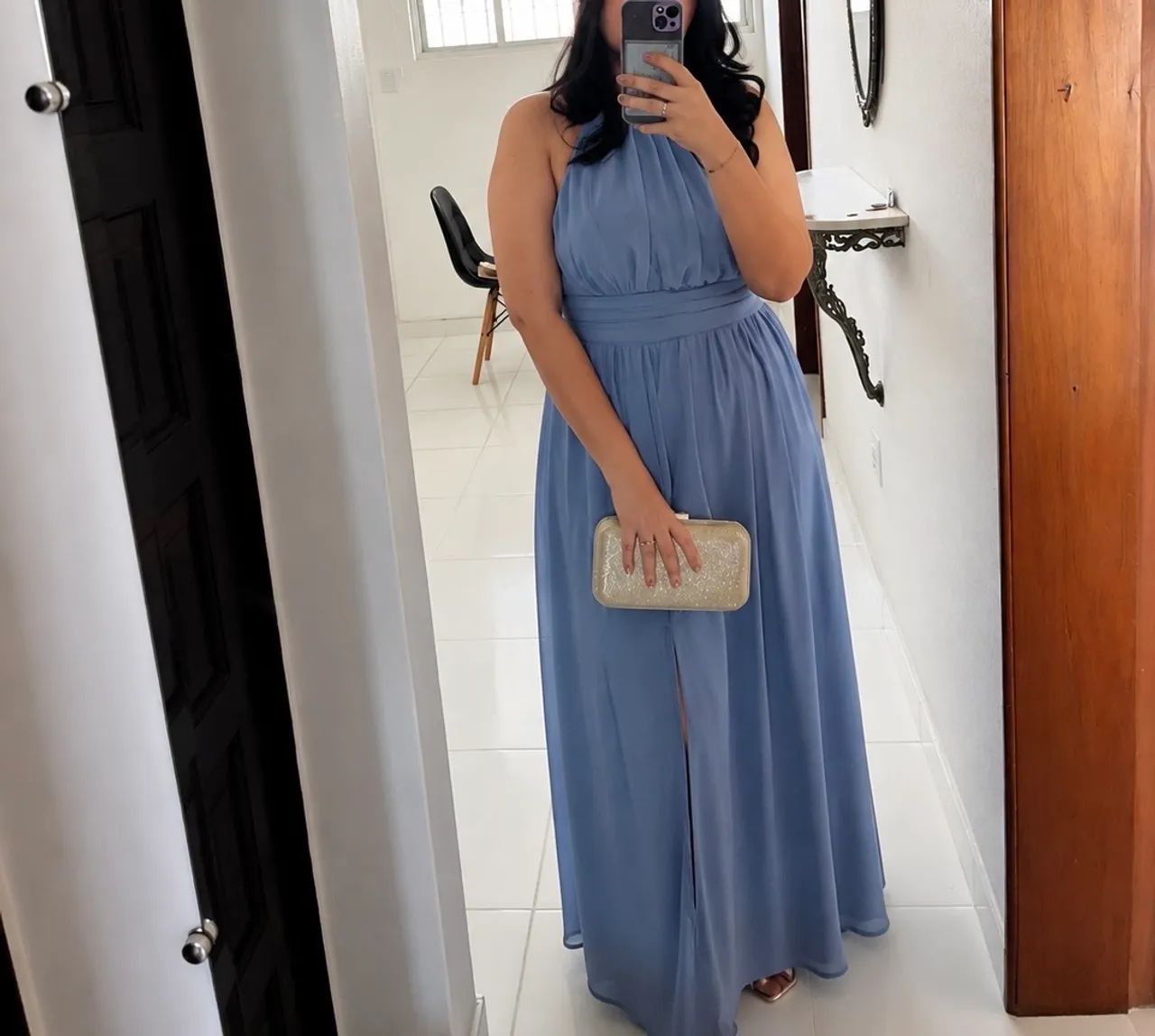 Vestido festa azul M - Foto 2