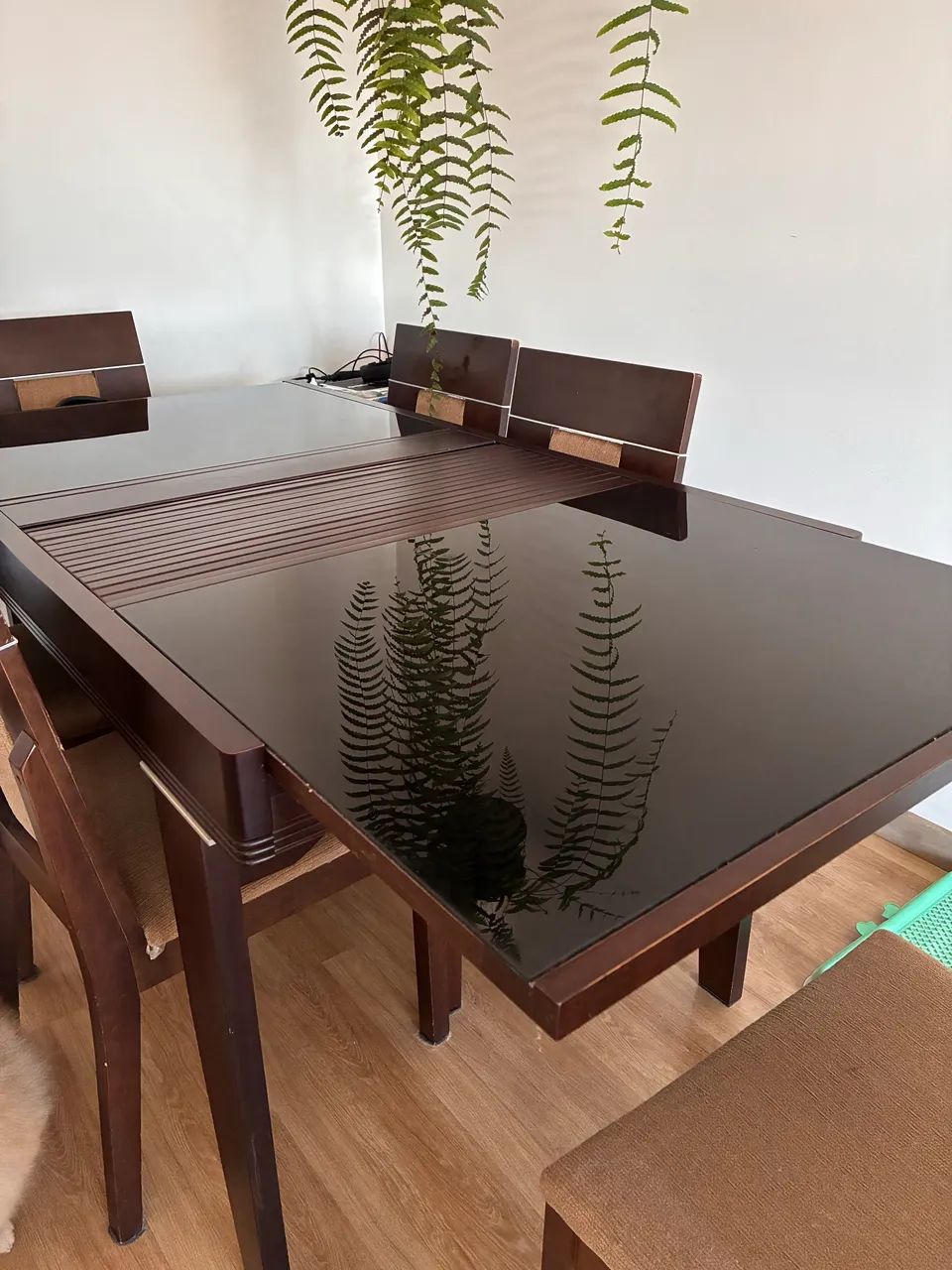 Mesa de Jantar Extensível com 6 cadeiras