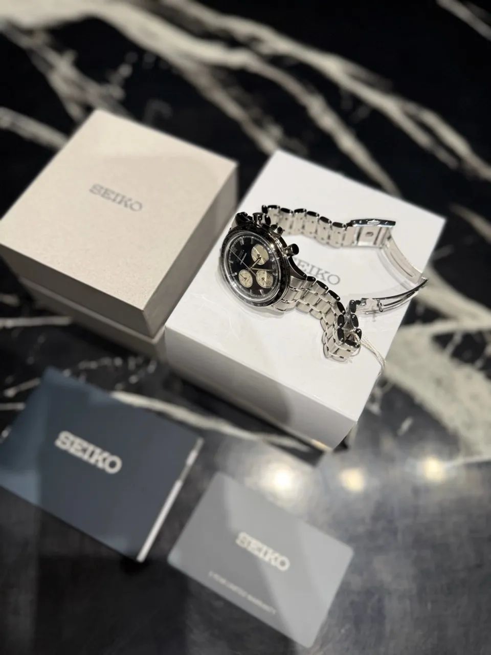 Relógio Seiko Chronograph Panda Reverso - Foto 3