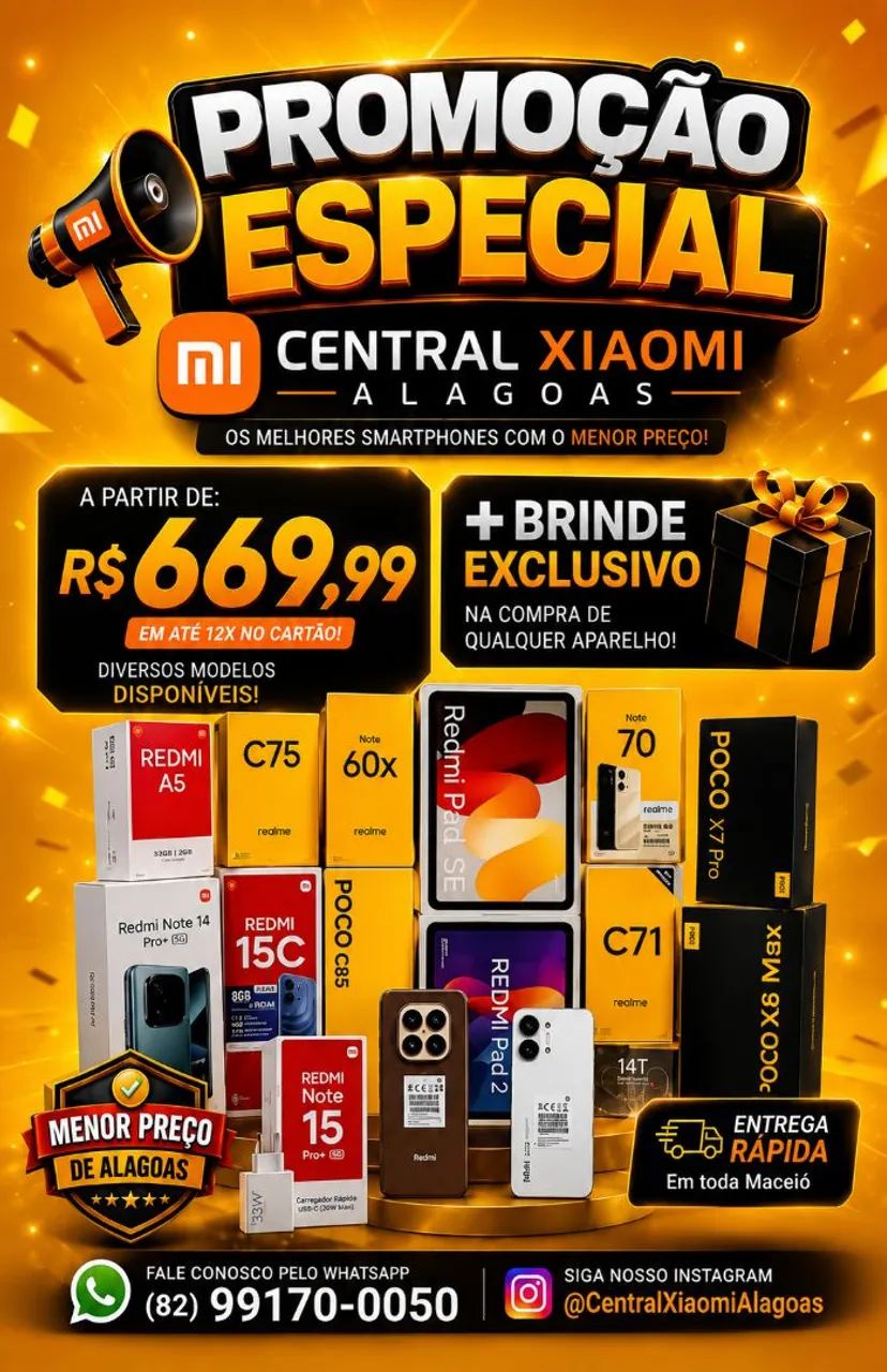 Xiaomi Redmi Note 14s, Poco X8 Pro Max, Note 15 Pro e Diversos Modelos Disponíveis 