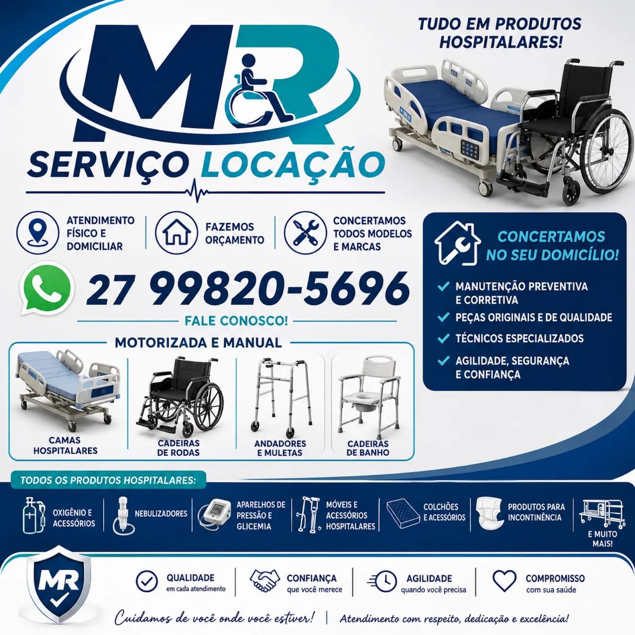 Manutenção de cama hospitalar motorizada e manual 