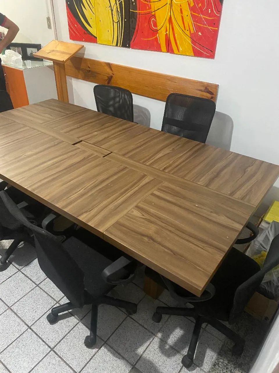 MESA DE ESCRITORIO com 6 cadeiras  - Foto 5