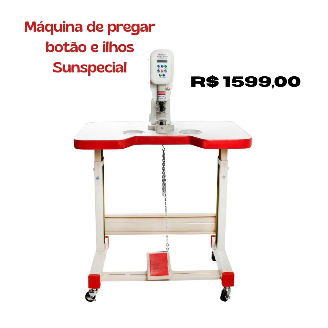 Máquina de botão e ilhós Sun Special