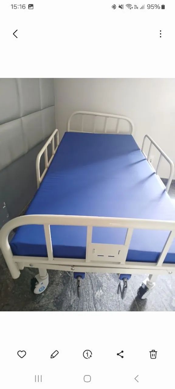Cama hospitalar com colchão semi nova  - Foto 3