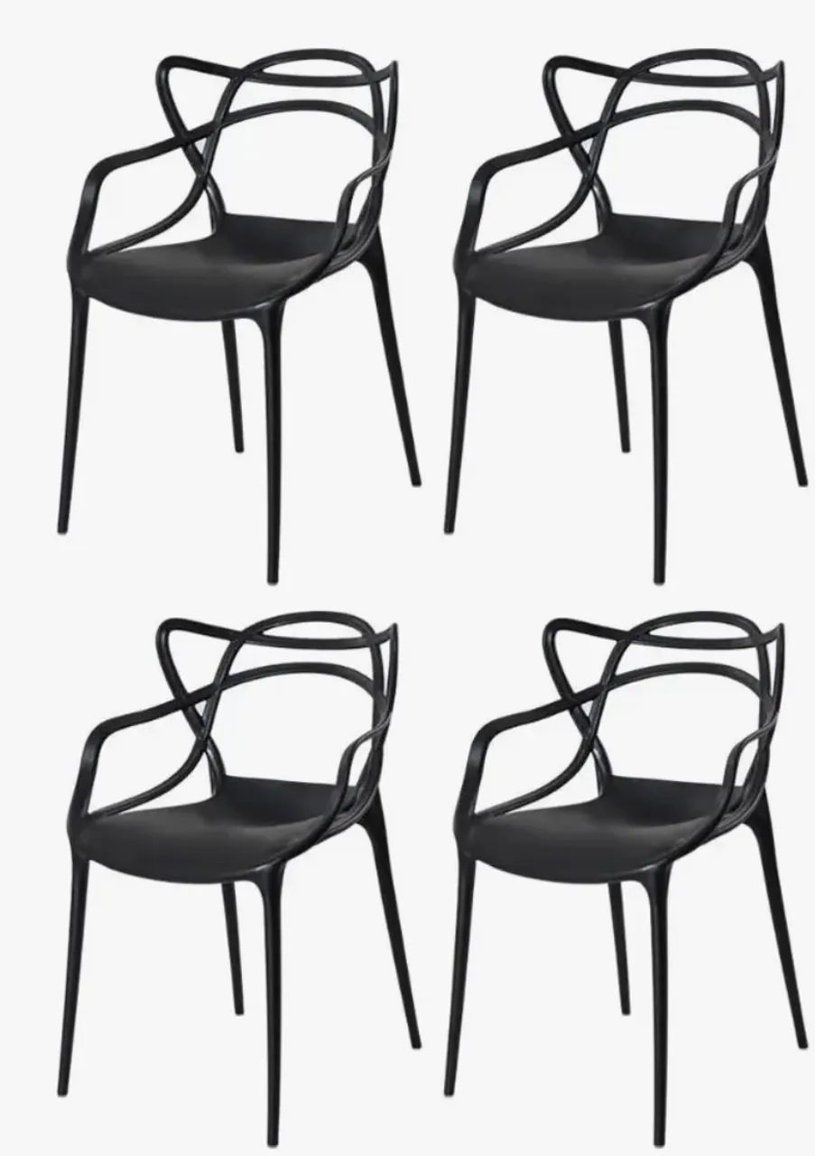 Vendo kit 4 cadeiras allegra preto 