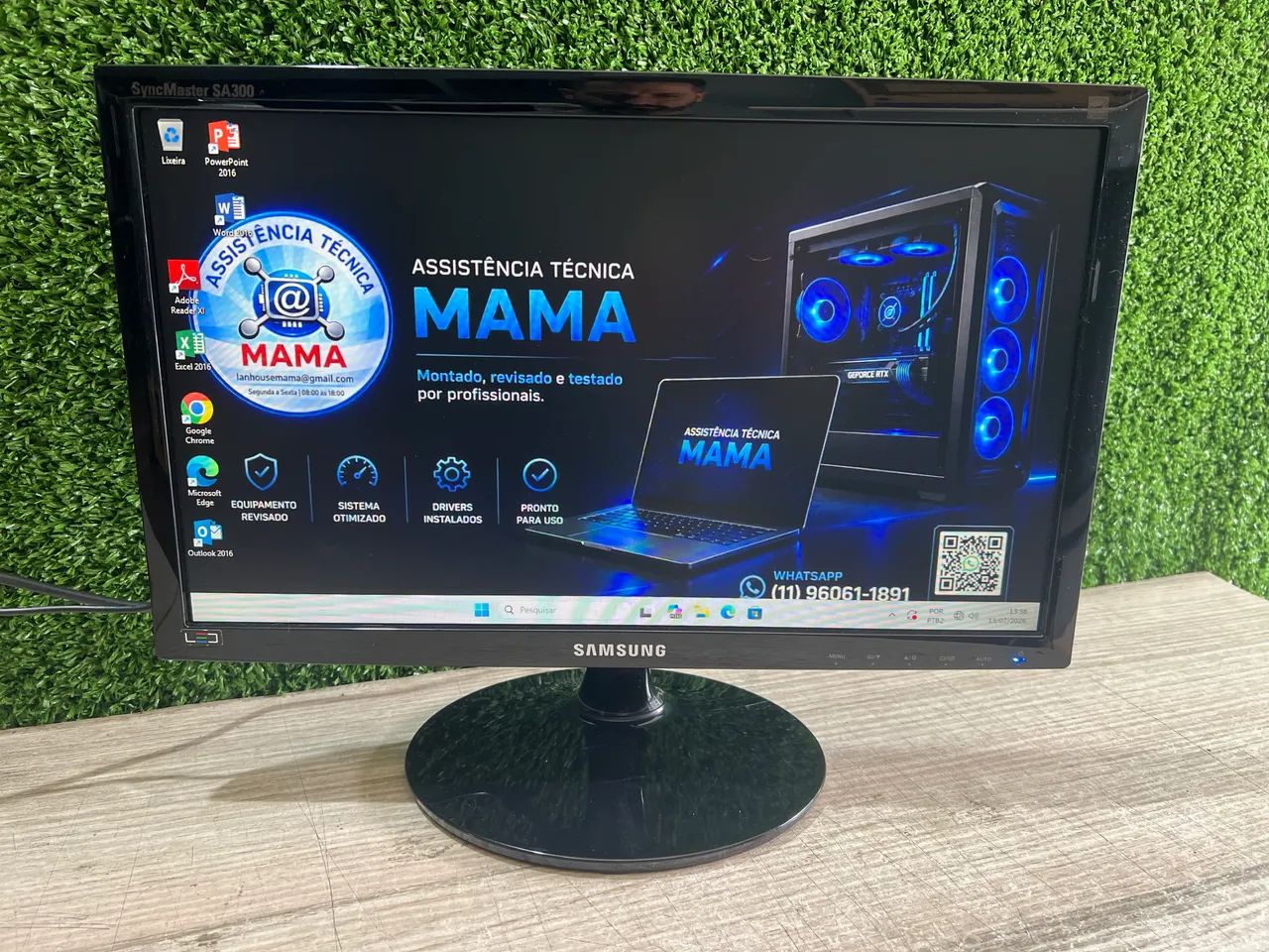 Monitor samsung 19 polegadas DVI e VGA