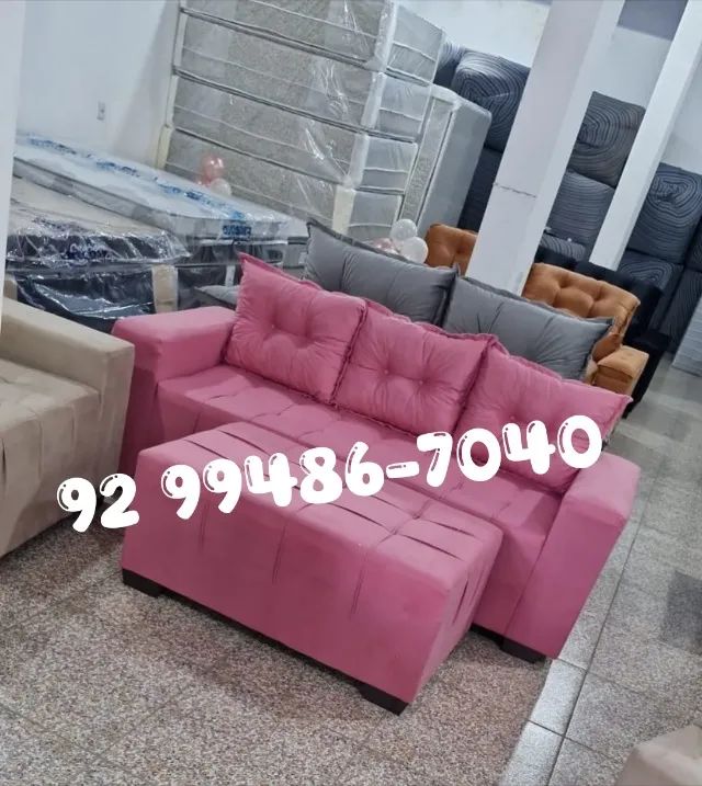 SOFA 3 LUGARES + PUFF EXTRA GRANDE  - Foto 3