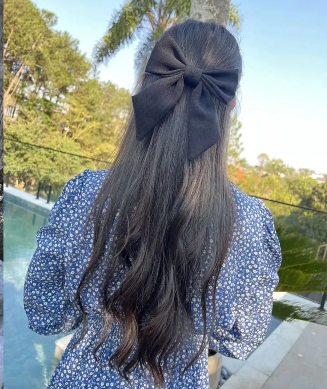 Laço Feito Em Linho Elegante Cor Preto Novo - Foto 2