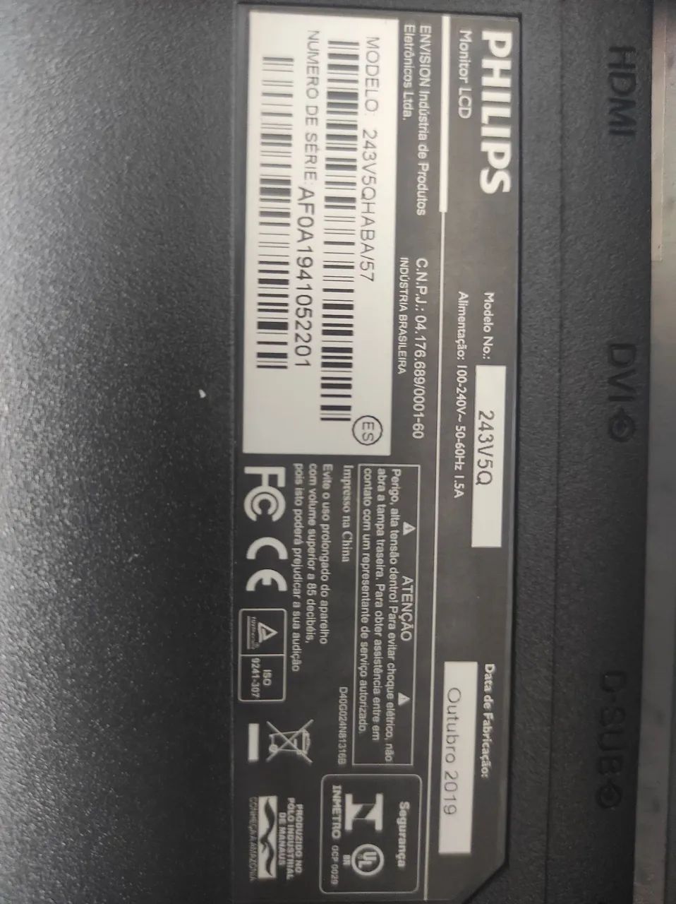 Monitor Phillips 24 pol