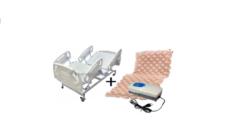 Cama Hospitalar Luxo + Colchão Pneumático
