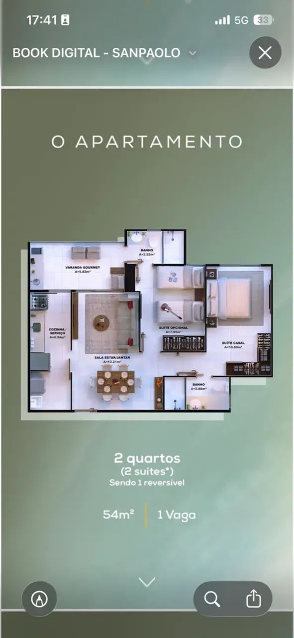 Aluguel | Apartamento | 54m | 2 Qts | Cohama - Foto 2