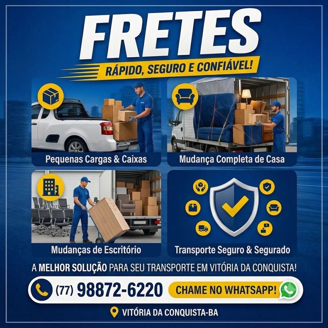 Frete rápido e seguro 
