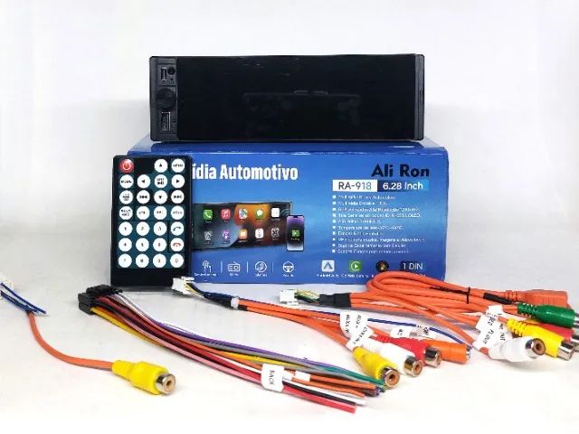 Multimídia MP5 6,28 Polegadas CarPlay 1DIN Bluetooth