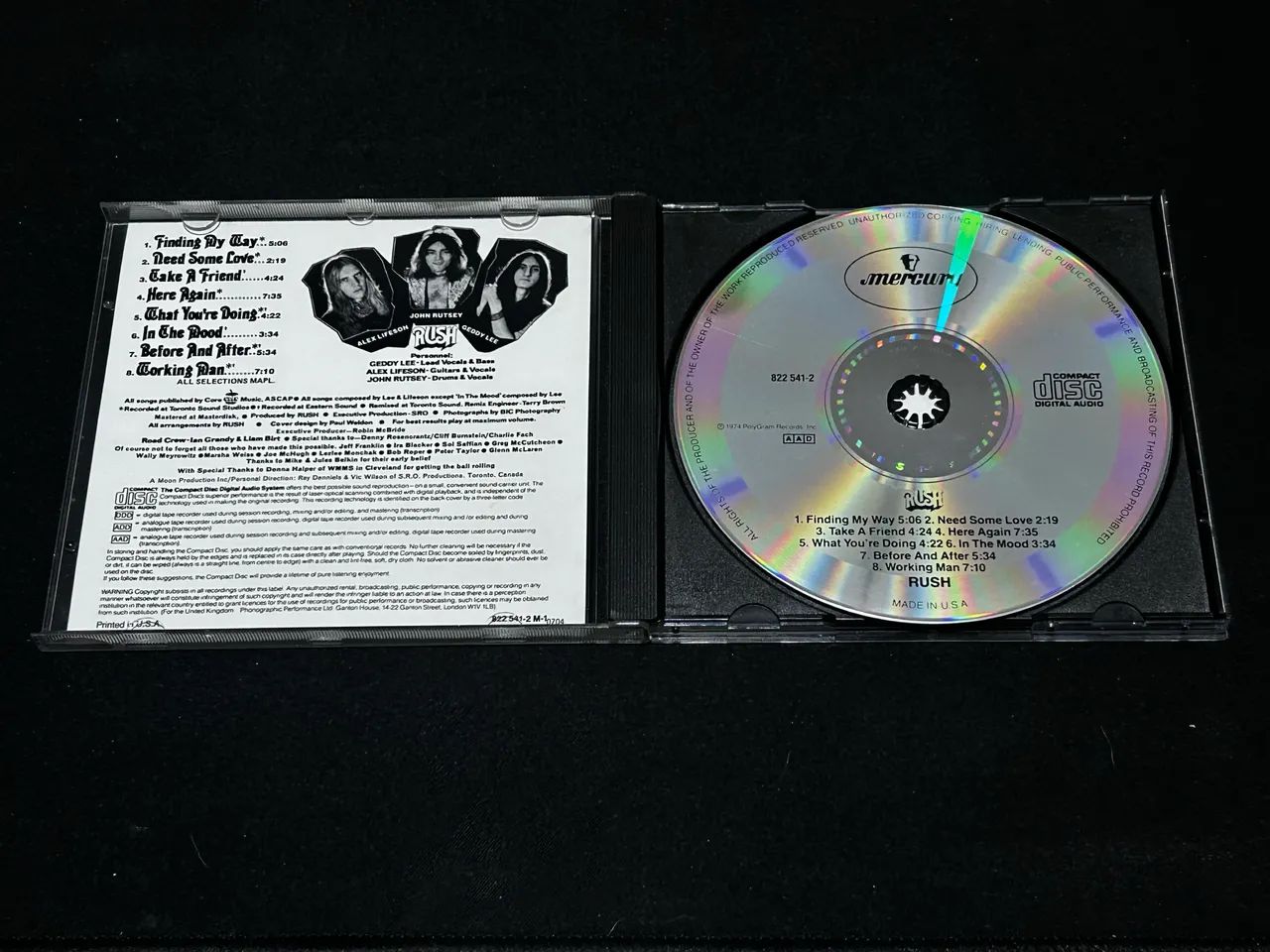 CD Rush (1974) Importado USA AAD - Matriz 1  - Foto 4
