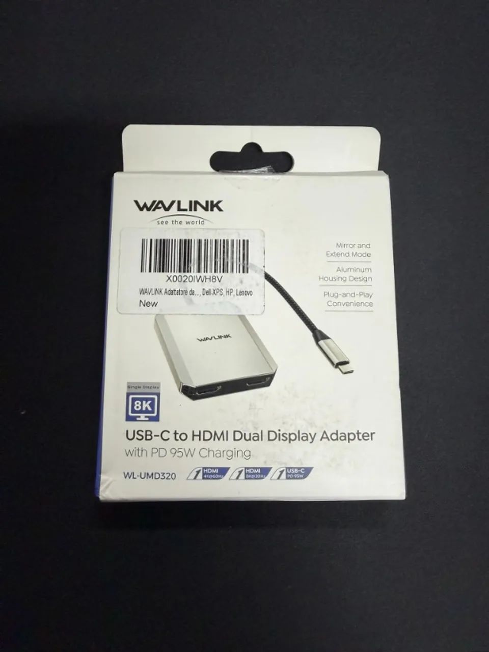 Conversor Usb C Wavlink Para Duplo HDMI 4k/60hz Pd 95w - Foto 2