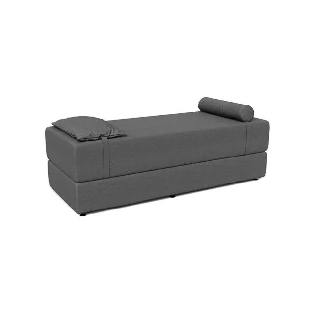 Sofá-Cama Casal 3 Lugares Linho Cinza - Foto 2