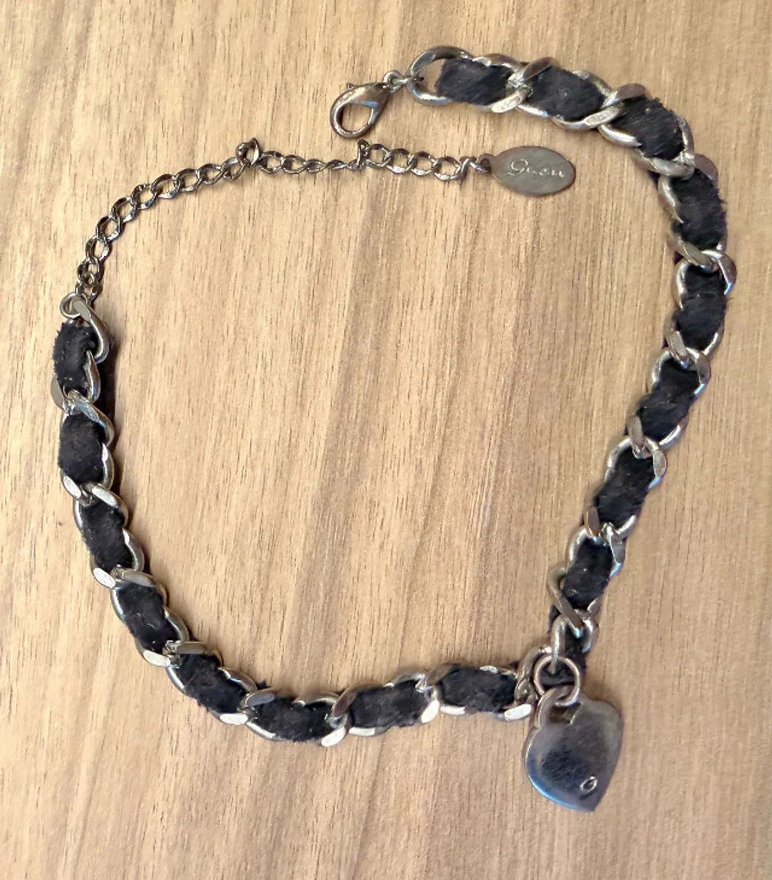 Pulseira Guess corda e prateada