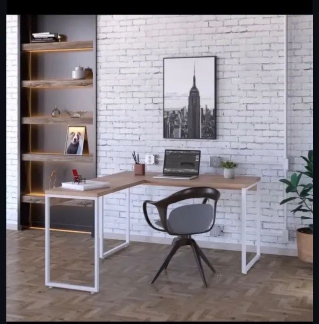 Mesa industrial em L direto da fabrica