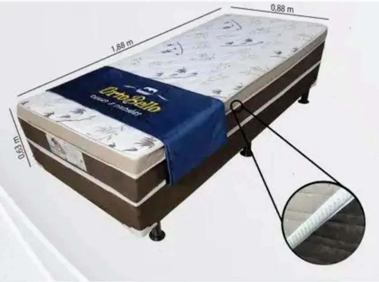 Cama box solteiro Confort d33 / pague na entrega 
