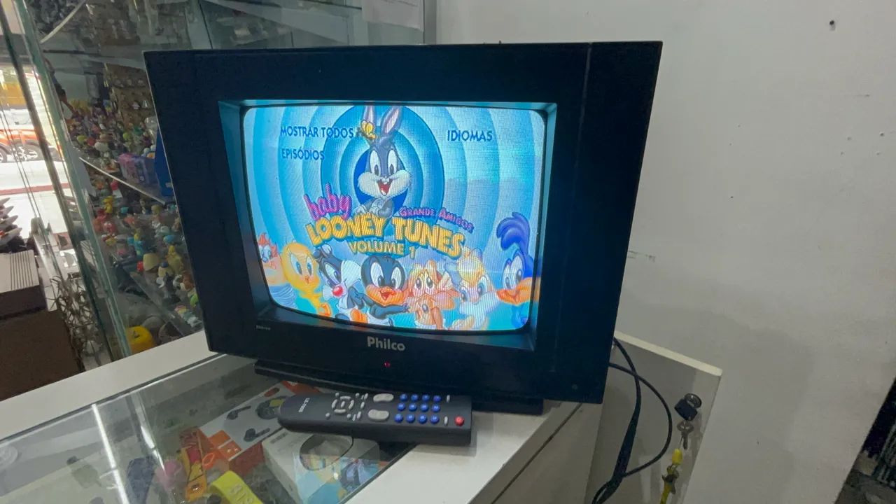 Tv crt tubo retrogamer Philco 14 polegadas av lateral e traseiro  - Foto 3