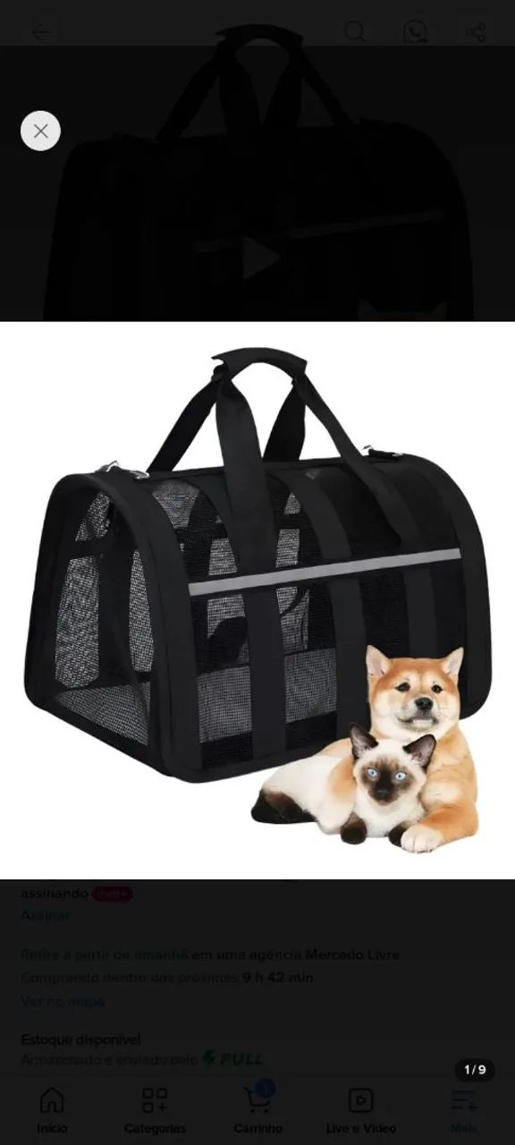 Bolsa pet cães e gatos 
