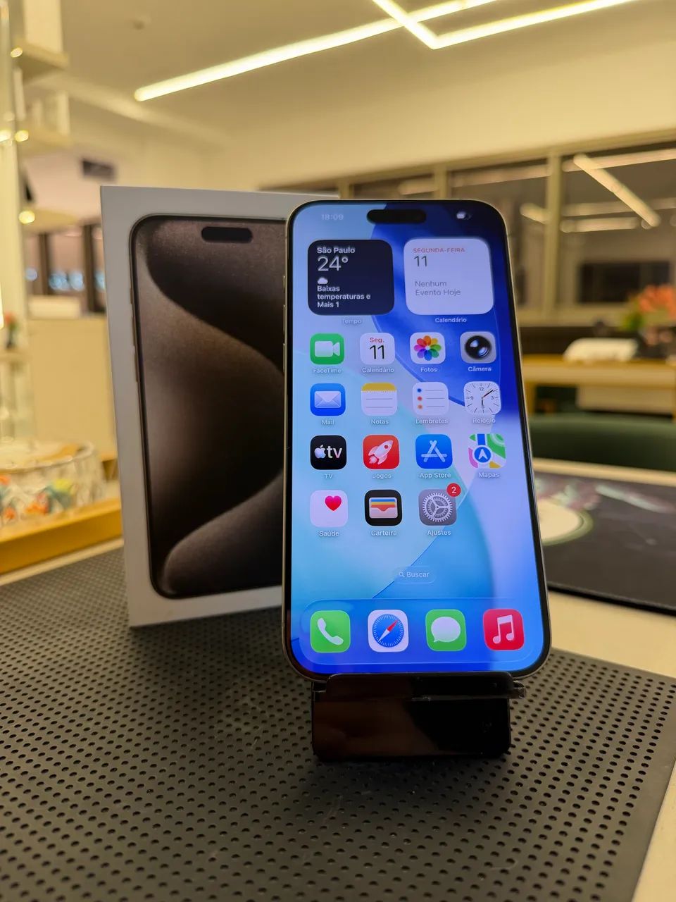 iPhone 15 Pro Max 256GB Natural - SEMINOVO- LOJA FÍSICA