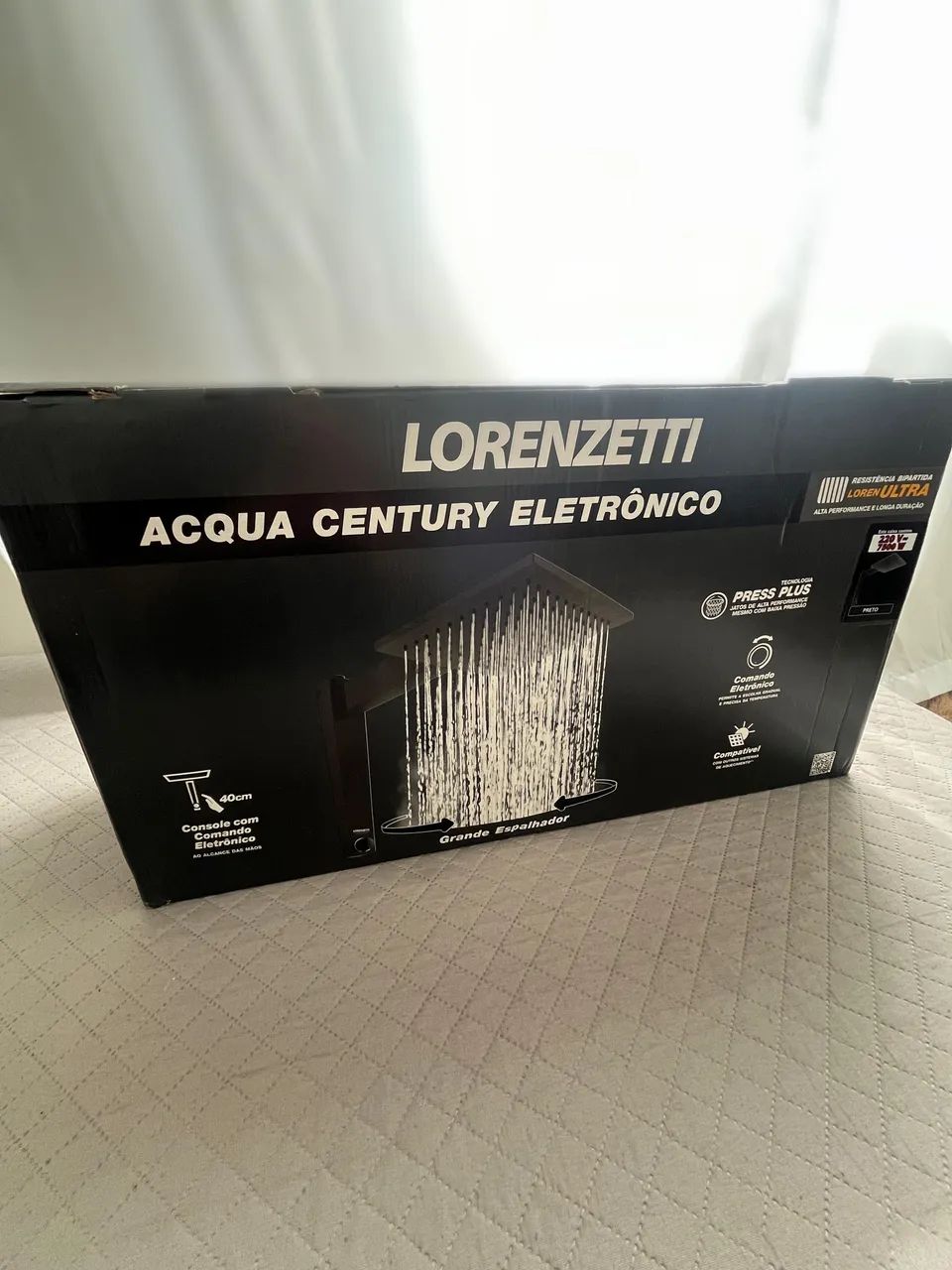 chuveiro lorenzetti acqua century preto 220v - Foto 4