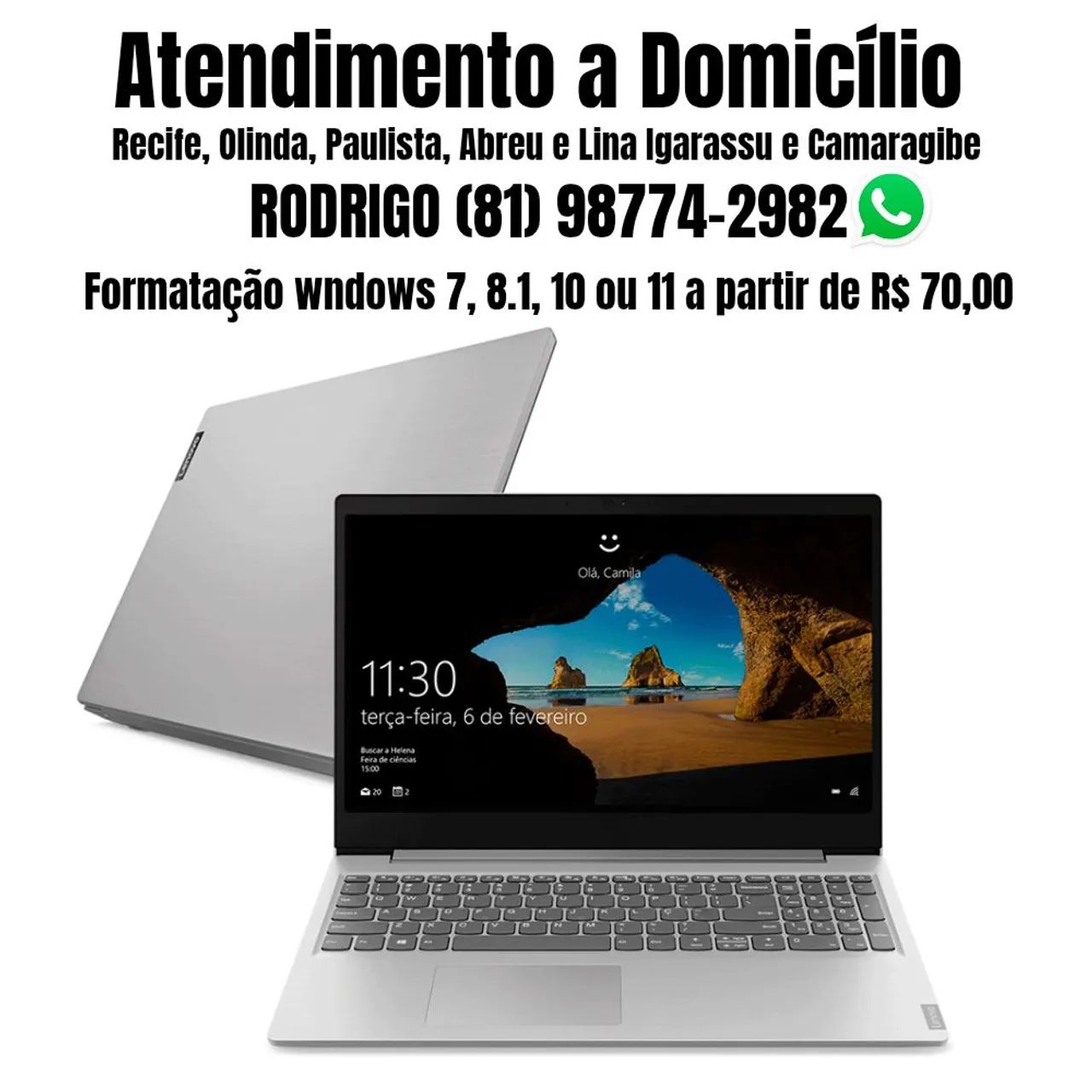 Formatação a domicílio (windows)