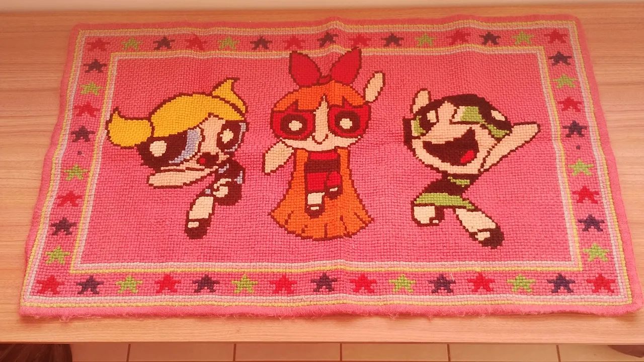 Tapete de lã meninas superpoderosas 