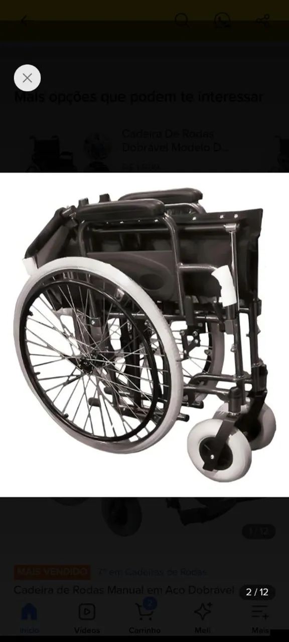 Vendo cadeira de rodas semi nova - Foto 2