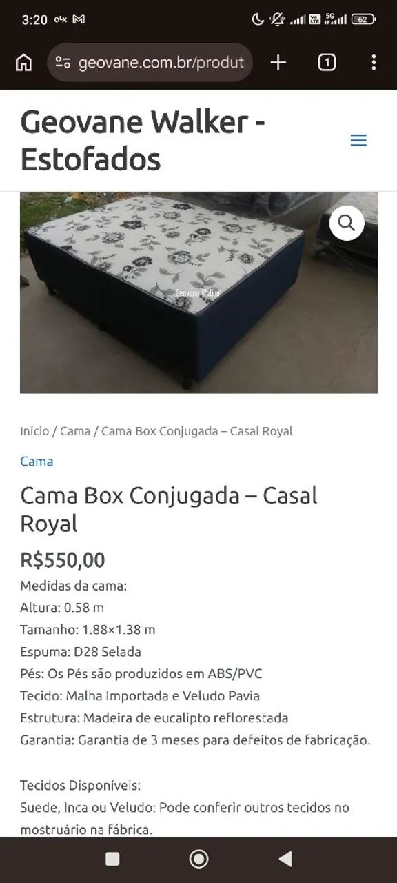 Cama Box Conjugada - Casal Royal