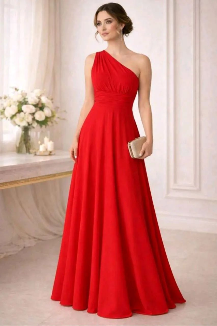 Vestido longo usado uma vez 
