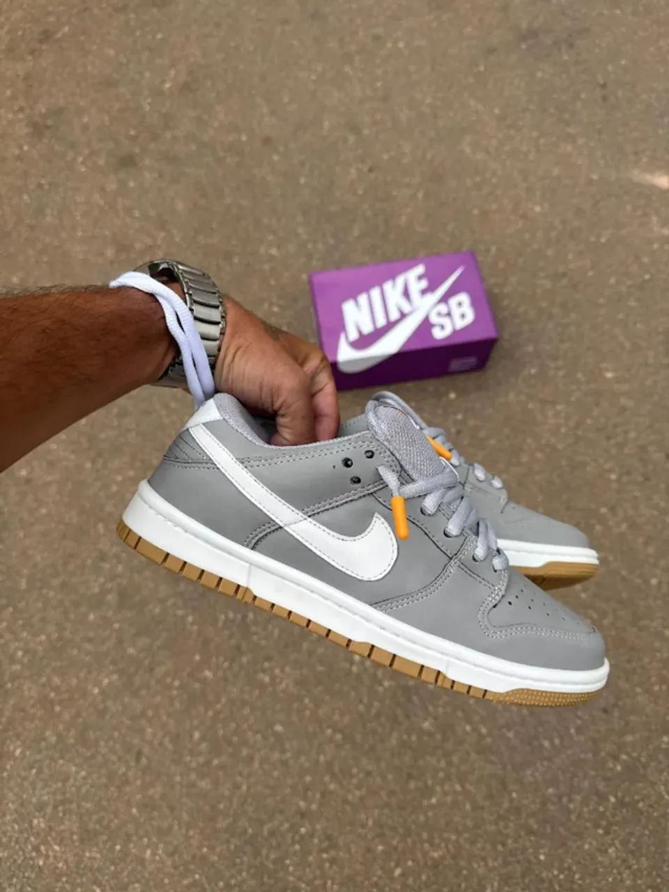 Nike Dunk Low Pro Grey Gum Masculino Premium - Foto 3