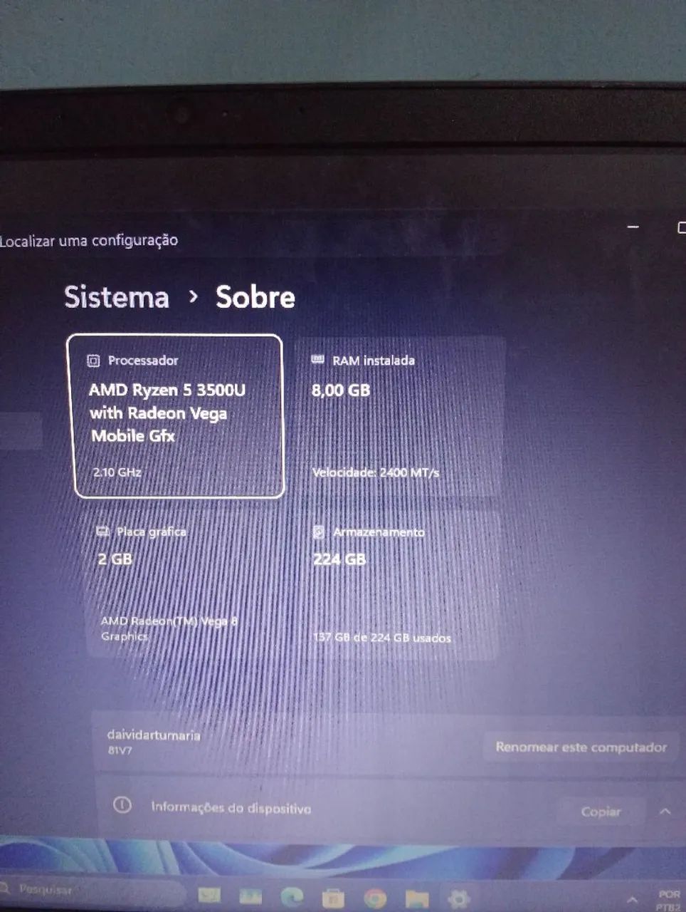 Notebook Lenovo s145 AMD ryzen 5 3500u - Foto 2