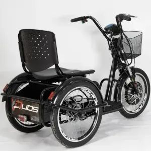 Triciclo Elétrico Fox Duos 800W - Preto - Foto 2