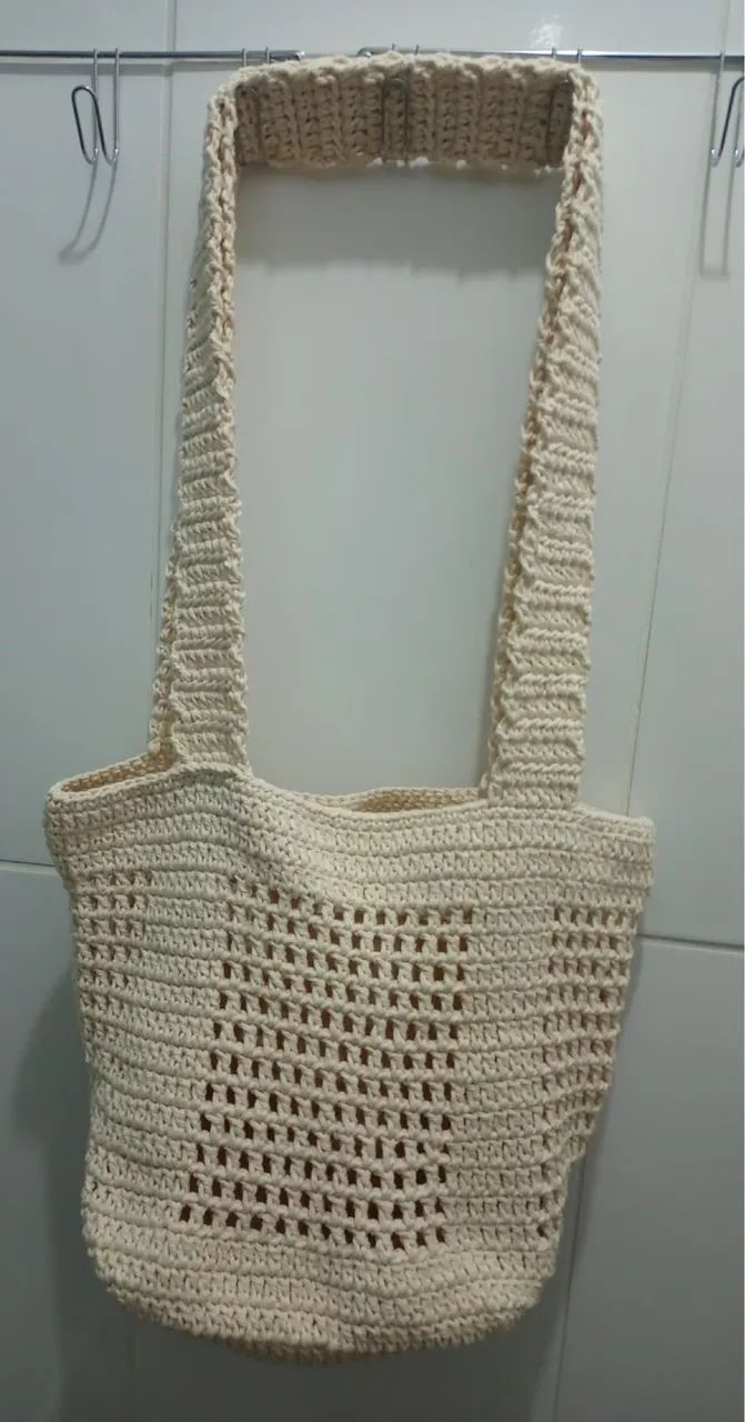 Bolsa saco de crochê  - Foto 2