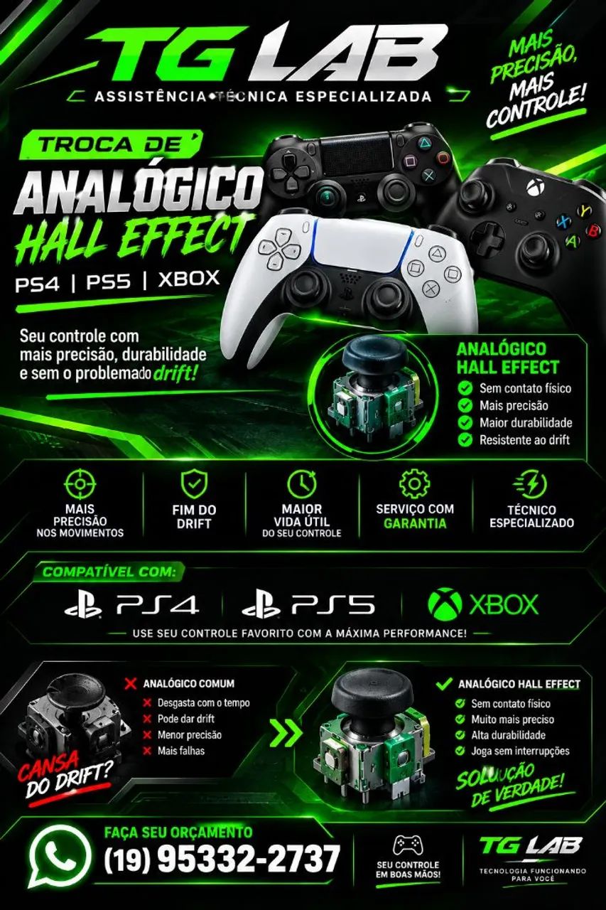 Troca de analógico hall effect 