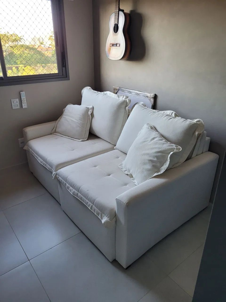Vendo Sofá Chaise Linho Cru 1.80m