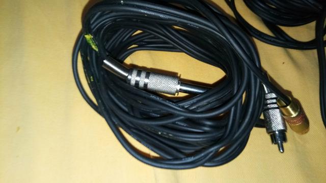 Kit 4 cabos rca macho p10 estéreo santo ângelo philips 4 metrô - Foto 2