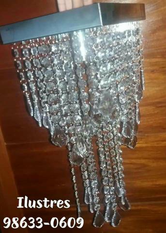 Lustre teto base inox 20x20x40 / NOVO - Foto 2
