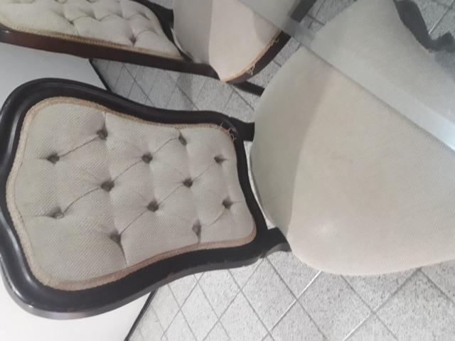 Conjunto Clássico De Mesa C/ Tampo De Vidro e 6 Cadeiras - Foto 5