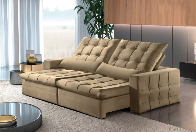 Sala Sofá retrátil e reclinável de 250cm - Foto 3