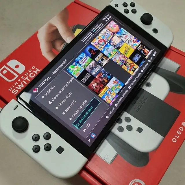 Nintendo Switch V1 Desbloqueado recheado de jogos e emuladores!! Só na