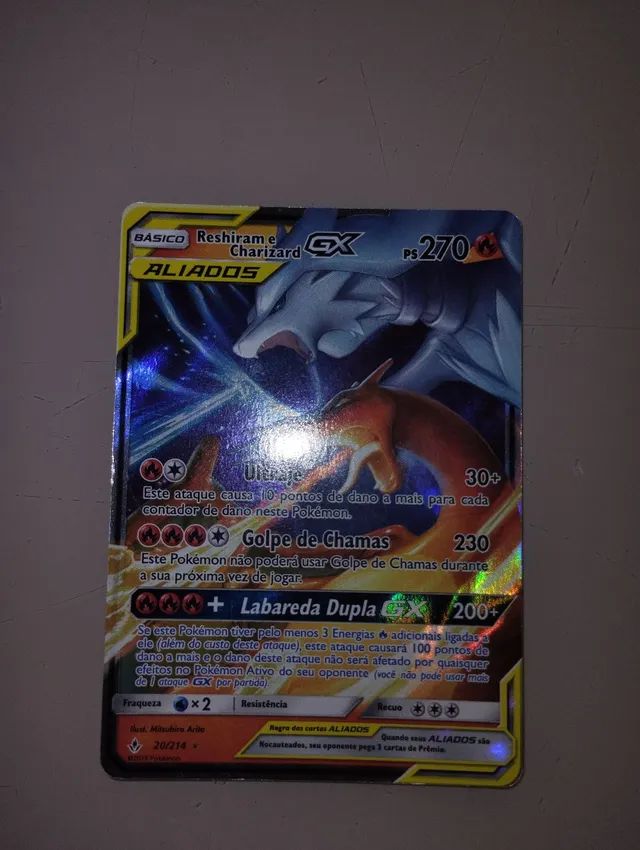 Carta pokémon Reshiram e Charizard GX - Artigos infantis - Montanhão, São  Bernardo do Campo 1261402491