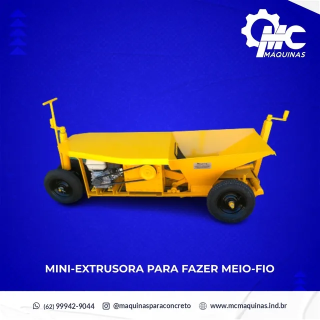 Máquina mini extrusora de meio fio