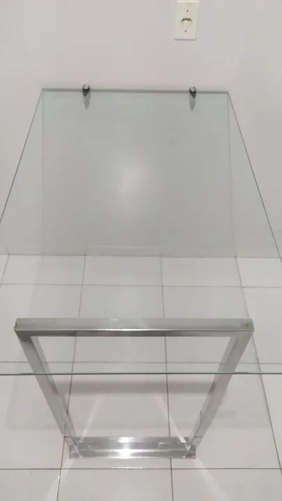 BLACK FRIDAY! Mesa de vidro com base 100% INOX - OFERTA IMPERDÍVEL!! - Foto 5