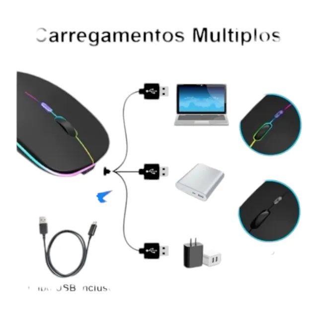 MOUSE SEM FIO RECARREGÁVEL B-MAX BM 615 - Foto 5